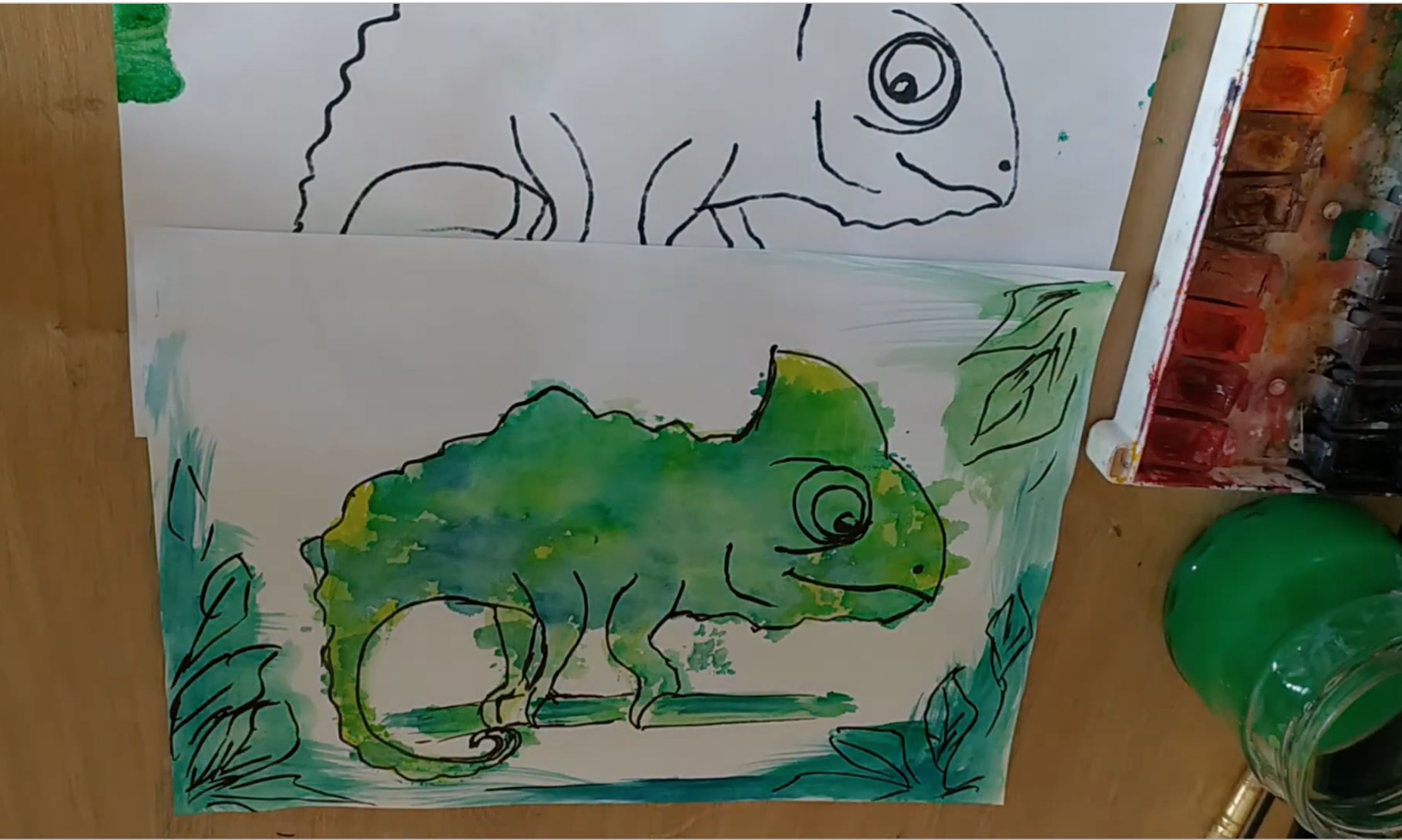 Майстерка: Як намалювати хамелеона