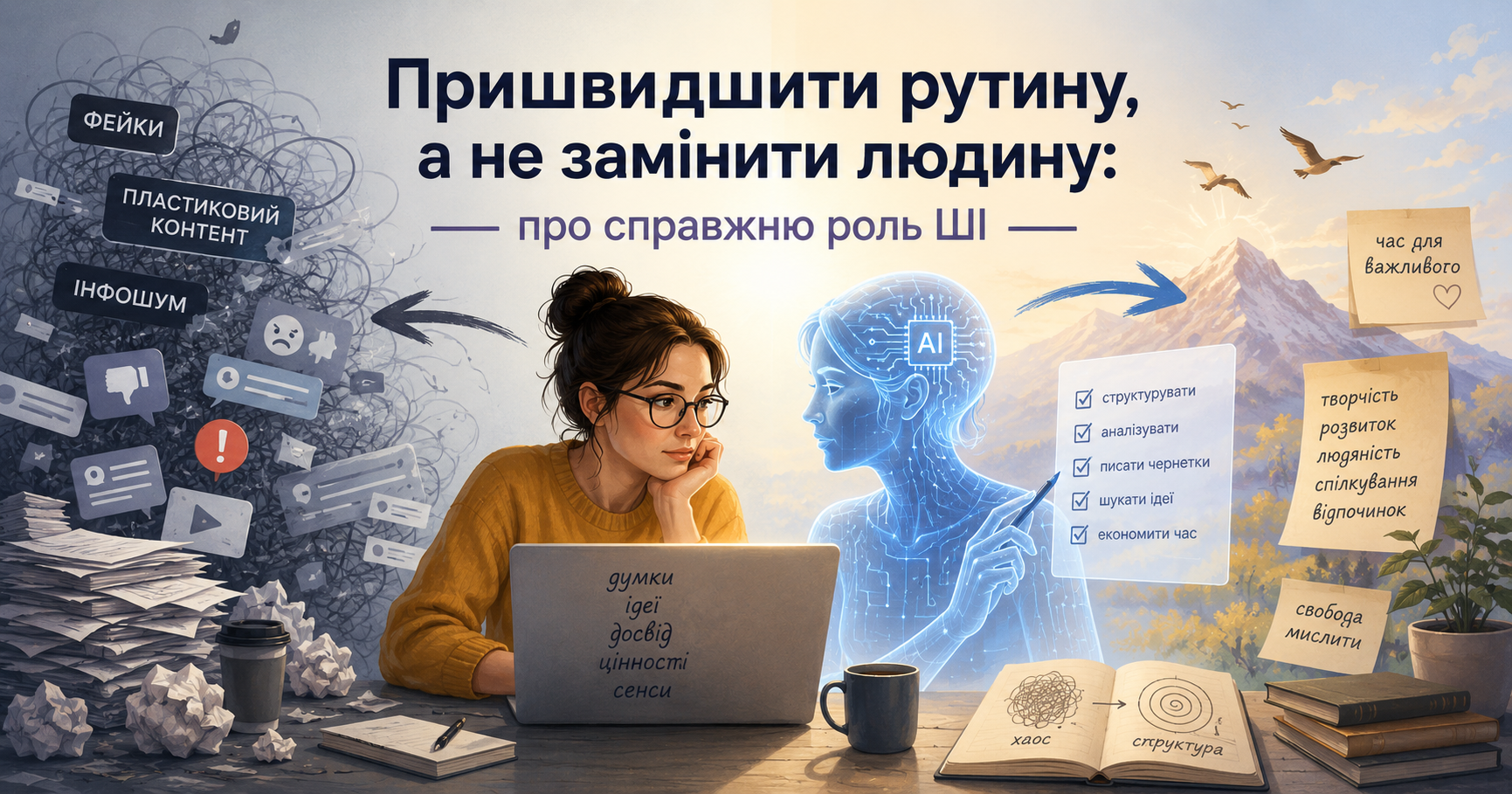 Пришвидшити рутину, а не замінити людину: про справжню роль ШІ