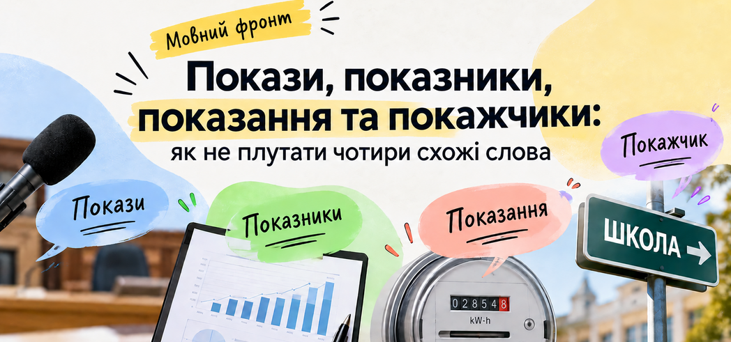 Мовний фронт: покази, показники, показання та покажчики – як не плутати чотири схожі слова
